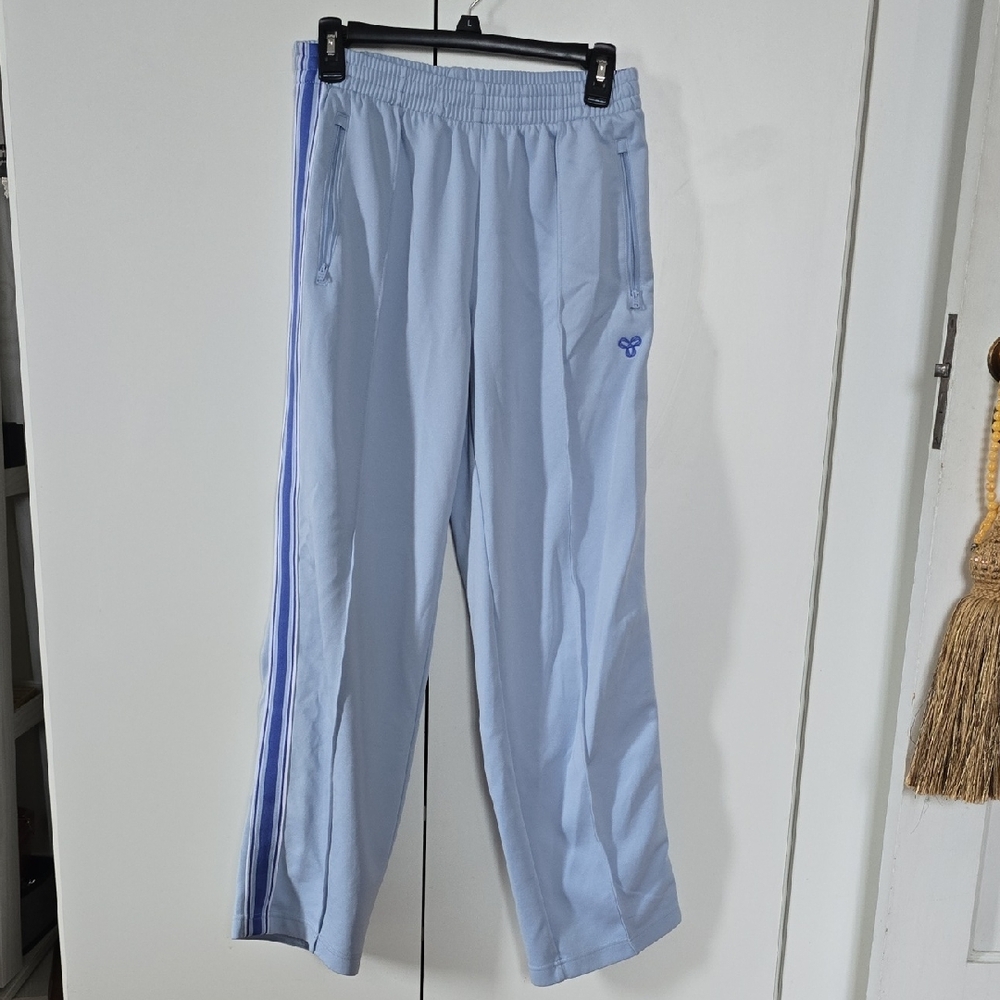 TNA Light Blue Track Pants with Stripes
